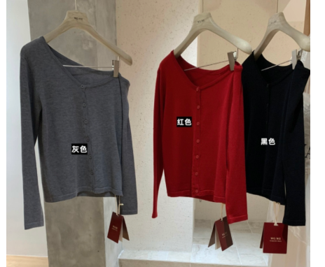 Asymmetric Off-Shoulder Cardigan