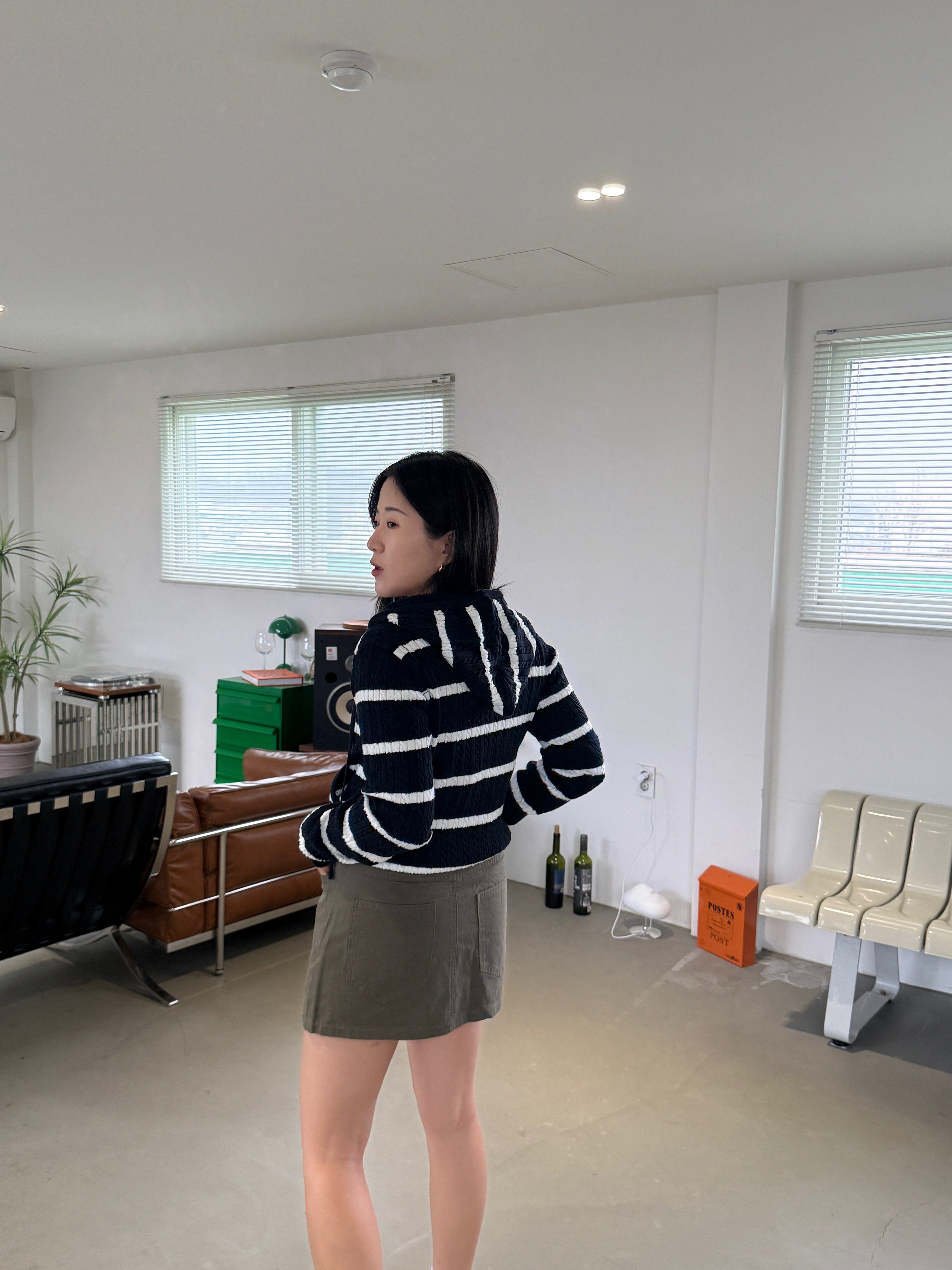 Cable-Knit Zip-Up Hoodie